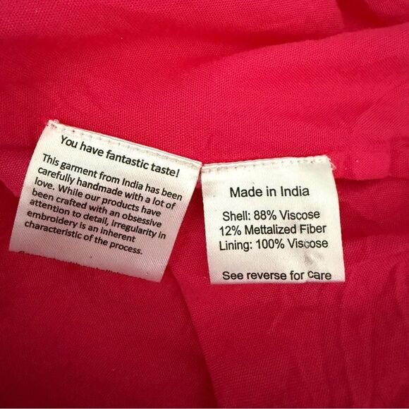 Rococo Sand Vega Barbiecore Maxi Dress in Hot Pink with Silver Stars Size M - Picture 8 of 8